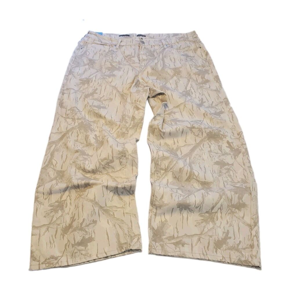 NWT Wild Fable Super Baggy Beige White Camo Jeans Pants Sz 17 (Fits 40x30)